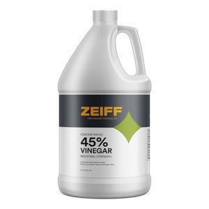 Zeiff 45% 순수 농축 식초 - 가정 및 실외용 기술 등급 아세트산 용액 - 가정 및 세탁용 청소 식초 - 1갤런