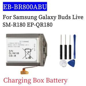 삼성 호환 갤럭시 버드 라이브 SM-R180 EP-QR180 충전 박스 배터리 + 무료 도구 용 새 EB-BR800ABU 472mAh