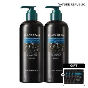 [네이처리퍼블릭/126만개 판매] 40ml 추가증정! 블랙빈 탈모증상 개선 샴푸 520ml 2개
