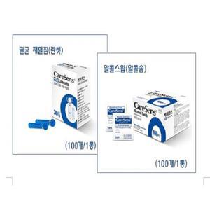 케어센스 멸균 채혈침200개+알콜솜100매