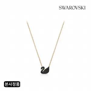 [/본사정품] Iconic Swan Small 로즈골드 블랙 네크리스 5204133