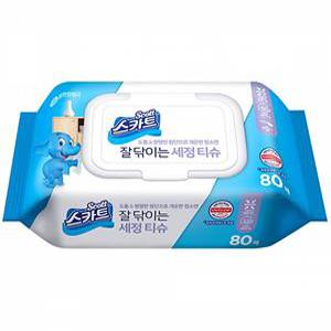 물걸레청소포 정정기청소포 청소물티슈 세정티슈 80매 물걸레청소밀대 스카트막대걸레 잘닦이는