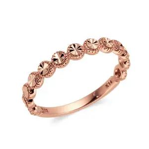 [비앤비골드] 14K/18K 로렛트 서클 3mm 컷팅 반지 NPR38013