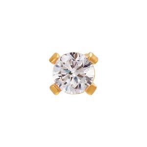 갤러리아 여자 순금 한쪽 침 귀걸이 큐빅 화이트 24K 0.38g