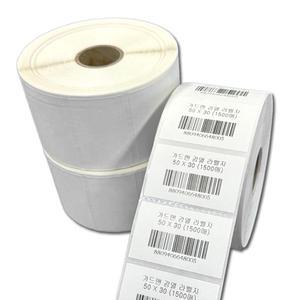 바코드스티커 롤라벨 유포라벨 감열라벨지 50mm X 30mm 1500매