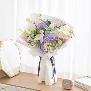 수국 카네이션 조화 꽃다발 호접난 대형 67cm 인테리어 꽃 선물 장식 기념일 졸업식 발표회 학예회