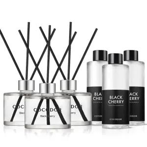 1.2L 대용량 코코도르 시그니처 실내 디퓨저 200ml 3개+리필액 200ml 3개 집들이선물 블랙체리