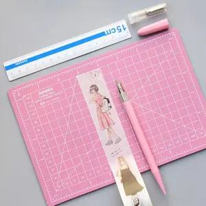 미니 커팅 매트 SET/패드/마우스/책상/고무/깔판/키보드/데스크/마우스패드/컷팅/유리/대용/투명/컴퓨터
