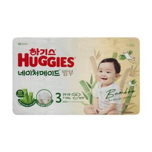 2024 하기스 네이처메이드 밤부 밴드형 기저귀 중형 3단계 남여공용 48p X 1팩