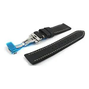 클래식 소가죽 시계줄 가죽스트랩 22mm 블랙-WC833A9
