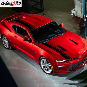 쉐보레 카마로 RS LS SS LT 레이싱 스포츠 스트라이프 자동차 바디 후드 루프 테일 스티커 액세서리 비닐 데칼 3