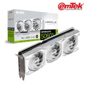 이엠텍 지포스 RTX 5060 Ti MIRACLE WHITE D7 16GB (정품) 그래픽카드 VGA