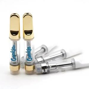 10pcs 쿠키 카트 카트리지 Atomizer Vape 0.8ml 1ml 유리 탱크 510 스레드 세라믹 코일 화이트 골드 드립