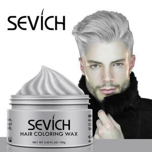 Sevich 임시 헤어 컬러 왁스 남자 Diy 진흙 일회용 몰딩 페이스트 염료 크림 젤 스타일링 실버 그레이 120g