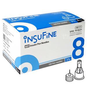 인슈파인 인슐린 펜니들 31G 8mm 100개입/멸균주사침 주사바늘 의료기기