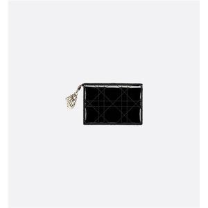 디올 Lady Dior Bloom 카드 지갑 블랙 S0011OVRB_M900