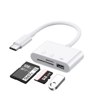 3 in 1 OTG Type C Card Reader Micro SD TF Memory Card Reader External U Disk Adapter For iphone 호환