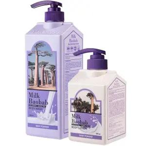 비오클라쎄 보습 스킨 케어 밀크바오밥 베이비파우더향 바디워시 1000ml + 바디로션 500ml 세트