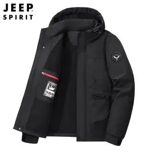 JEEP SPIRIT 가을 겨울 두꺼운 재킷 남성 패션 아웃도어 포켓 재킷