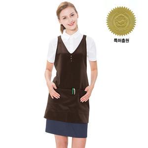 예경 포그니 V넥 단추 X형 앞치마