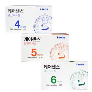 케어센스 인슐린 펜니들 멸균주사침 100개 32g 4/5/6mm