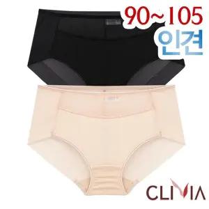 [하프클럽/크리비아]90-105/인견 시스루 헴누디삼각팬티1종(CPT3787)