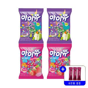 크라운 마이쮸 (복숭아+딸기) 284gx2개+(포도+사과) 284gx2개 과자 간식 젤리 사탕