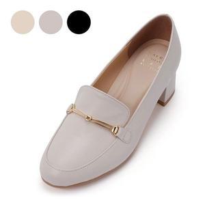 [갤러리아] 세라 여성 소가죽 데일리 통굽 로퍼 펌프스 단화 C23P402 아이보리 5CM