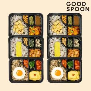 [미스터네이처]굿스푼 저당 당뇨도시락 식단 3종 6팩 솥밥 임당 영양식사 배달 맛있는 밥 반찬 한끼