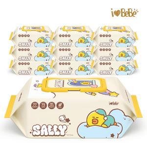 라인프렌즈 드림에디션 샐리 생분해원단 77매 10팩 캡형 아기물티슈