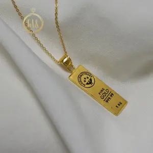 24k순금 슬림 골드바 목걸이 메달 펜던트 3.75g