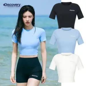 갤러리아 [디스커버리] 여성 반팔 크롭 골지 워터탑(DWSW94043)