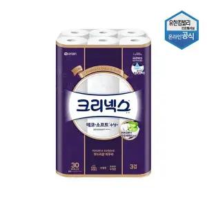[크리넥스][SSG단독할인]크리넥스 3겹 데코&소프트 30M 30롤 0125803
