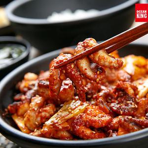 오션킹 매콤 양념 주꾸미 볶음 350g*4팩 캠핑 음식 요리 저녁 밀키트 술안주 간편식