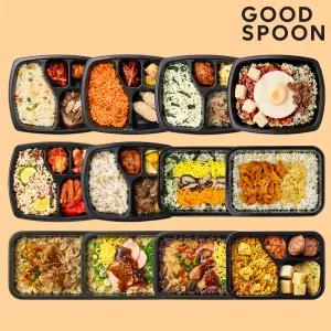 굿스푼 12종 12팩 저당 솥밥 비빔밥 맛있는 반찬 영양관리 다이어트 도시락 간편식단