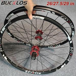 휠셋 BUCKLOS 탄소 허브 휠셋 26/27 5/29 인치 Mtb 휠 세트 디스크 브레이크 산악 자전거 휠 QR TA 휠 림 사이클링 부품