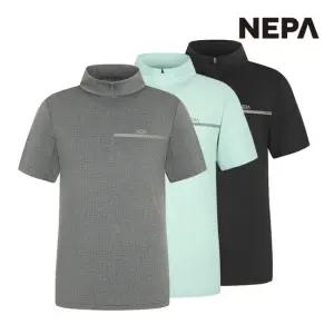 네파 남성 피크 반팔 집업티셔츠 7J35400