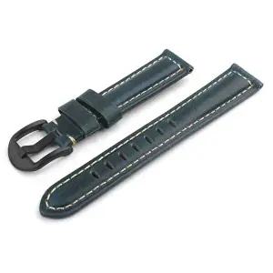 YLZ1BL-20mm 빈티지 가죽 손목시계 스트랩 끈 밴드-WA2F630