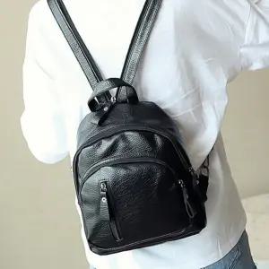 데일리 여성 미니백팩 바디백 2way 가벼운 경량 PU소재 가죽가방 배낭 슬링백 여자