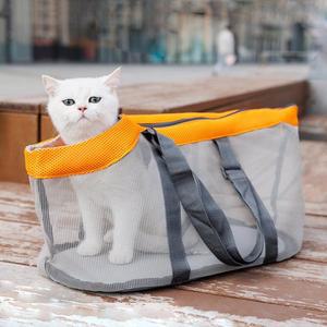 고양이 가방 메쉬 강아지 외출 이동가방 통기성 숄더백