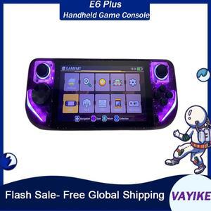 휴대용 게임기 E6 Plus 휴대용 콘솔 - 2GB+32GB RK3566 SoC PS1/PS2/PSP/N64용 레트로 게임 사전 로드된 10