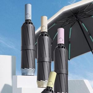 유리 섬유 특수 우산살 스마트 거꾸로 3단 접이식 우산