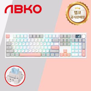 앱코 AS104 무선키보드 핑크그레이 저소음 딥사운드축