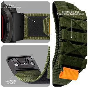 Garmin Fenix 8 7X 6X Pro 5X Plus 7 6/6Pro 시계 밴드 액세서리 용 스마트 시계줄 22mm 나일론 루프 스