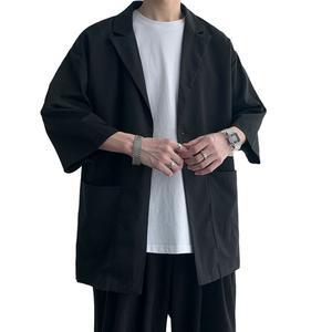 남성여름마이 반팔 자켓 오버핏 바람막이 캐쥬얼 여름 정장