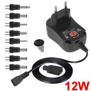 12W 범용 가변 전원 어댑터 충전기 AC-DC 플러그 3V 4.5V 5V 6V 9V 12V 200mA 1A 역 극성