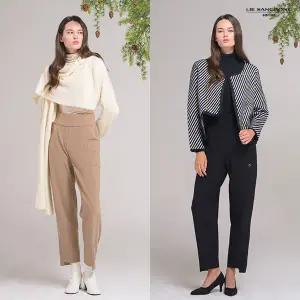 이상봉에디션 25FW 코쿤 밴딩 폰테 팬츠