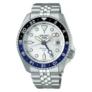 Seiko 세이코 [세금포함] [정품] SKX 5 스포츠 시리즈 42.5 MM SS GMT 화이트 다이얼 자동 시계 SSK033K1