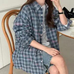 콜론 루즈핏 체크 셔츠 83413 빅사이즈 여성의류