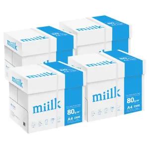 한국 밀크 A4 복사용지(A4용지) 80g 2500매 4BOX